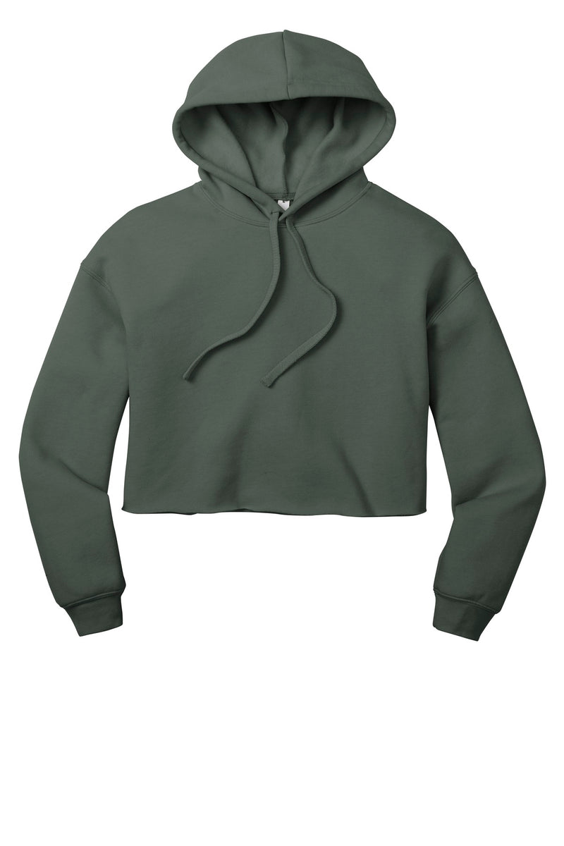BELLA+CANVAS  Women's Sponge Fleece Cropped Fleece Hoodie - Military Green
