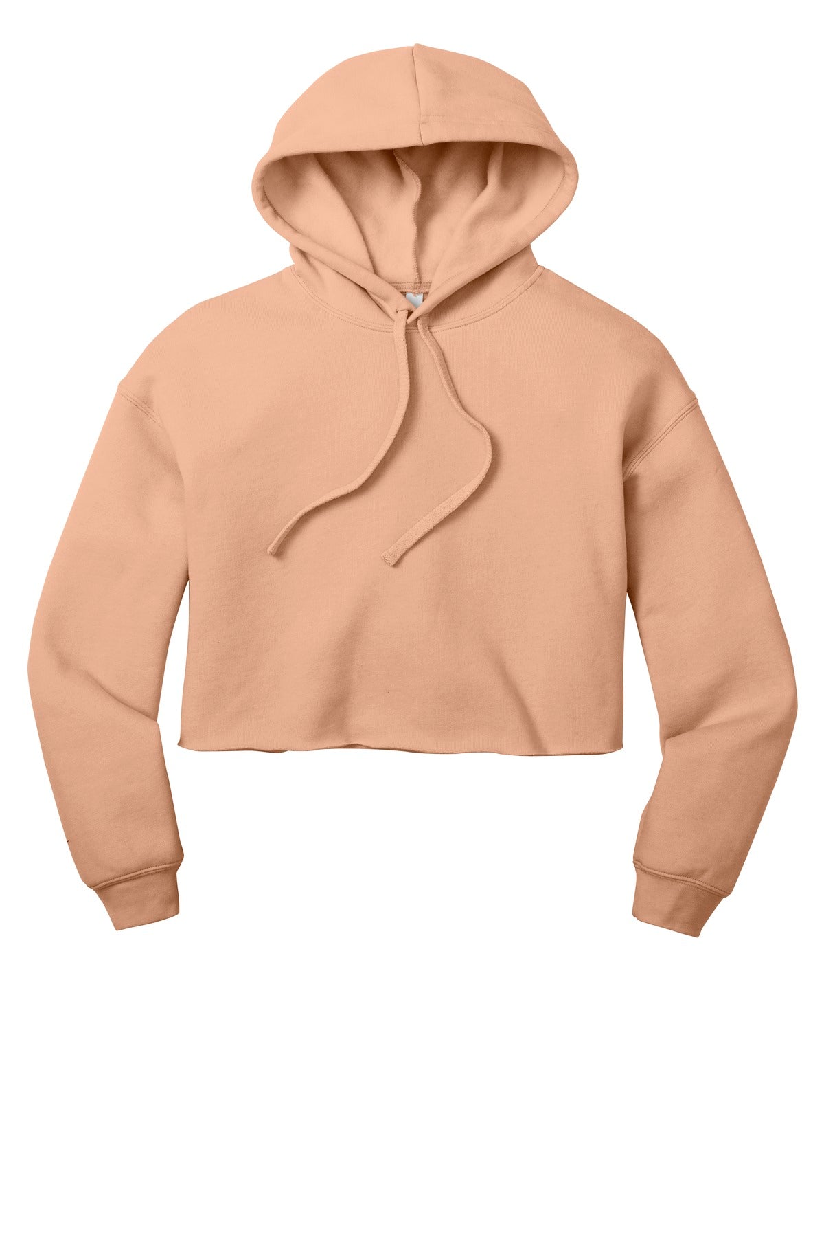 BELLA+CANVAS  Women's Sponge Fleece Cropped Fleece Hoodie - Peach