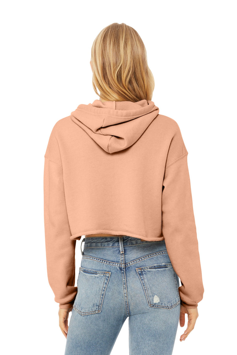 BELLA+CANVAS  Women's Sponge Fleece Cropped Fleece Hoodie - Peach