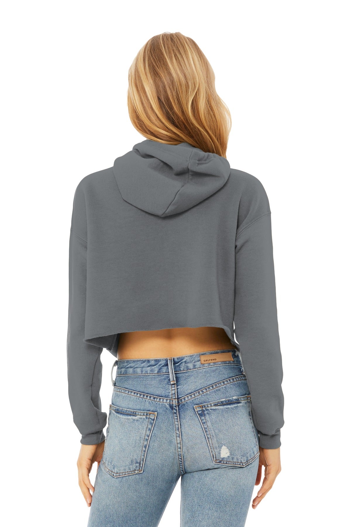 BELLA+CANVAS  Women's Sponge Fleece Cropped Fleece Hoodie - Storm