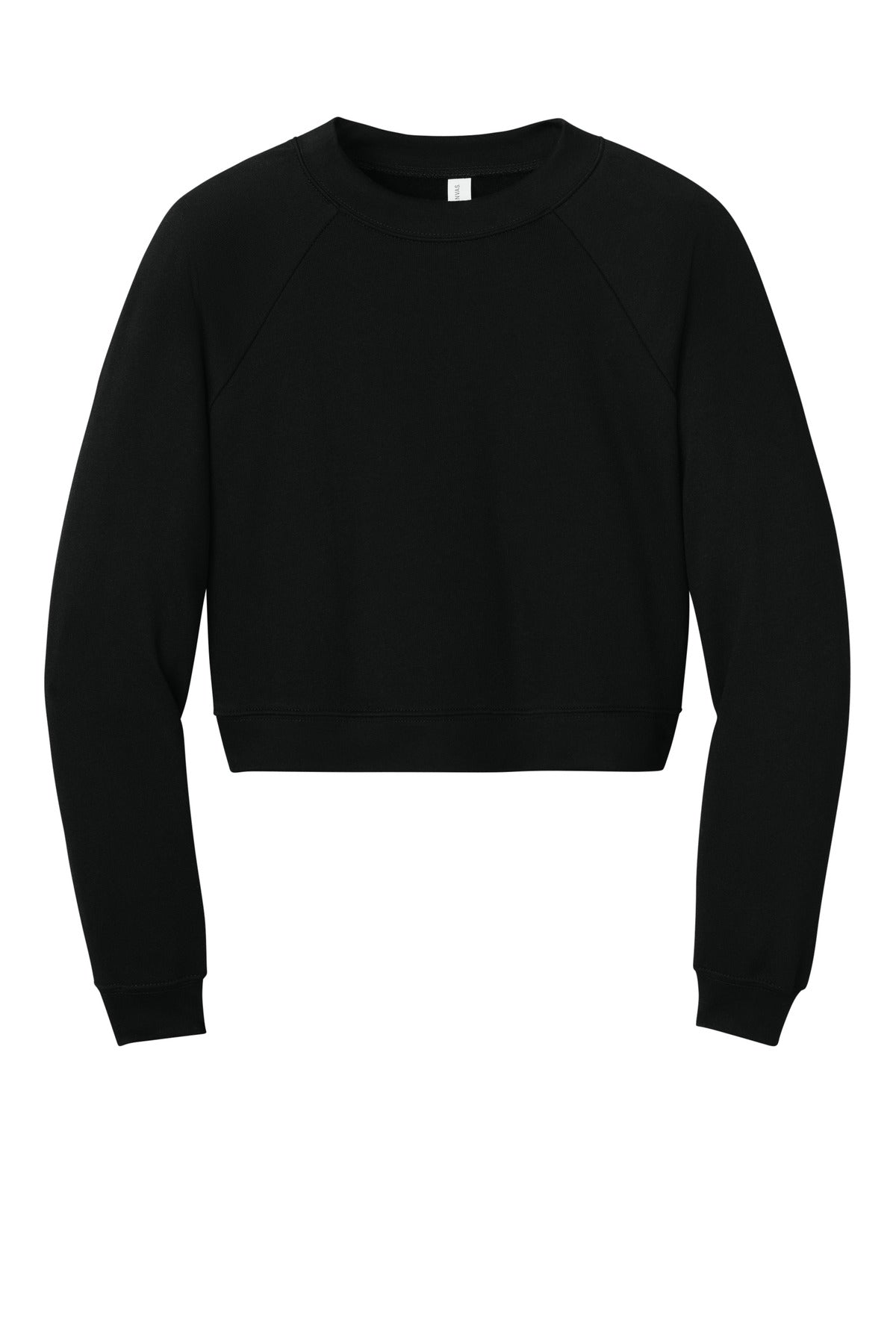 BELLA+CANVAS Women's Raglan Pullover Sponge Fleece - Black
