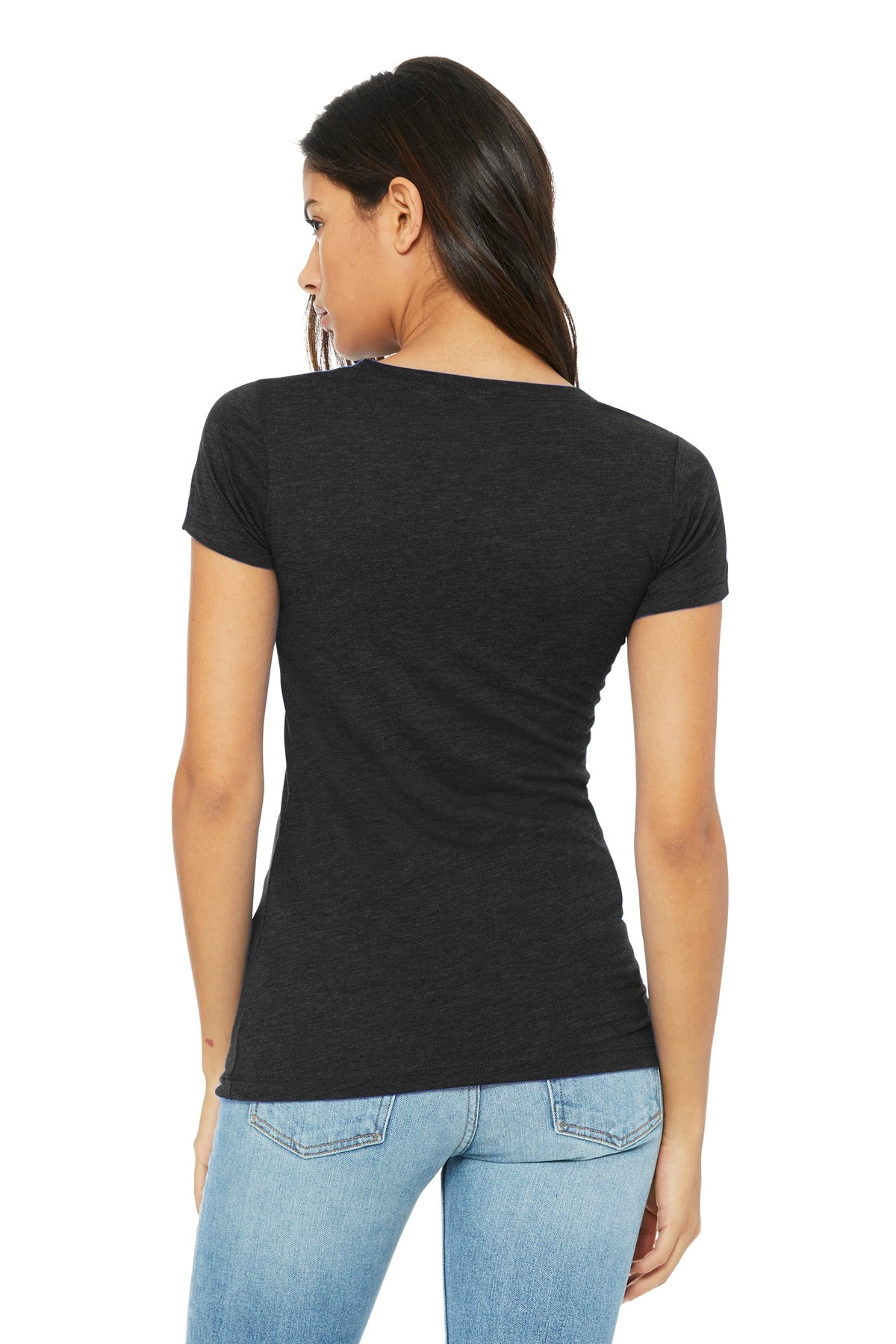 BELLA+CANVAS  Women's Triblend Short Sleeve Tee - Black Heather Triblend