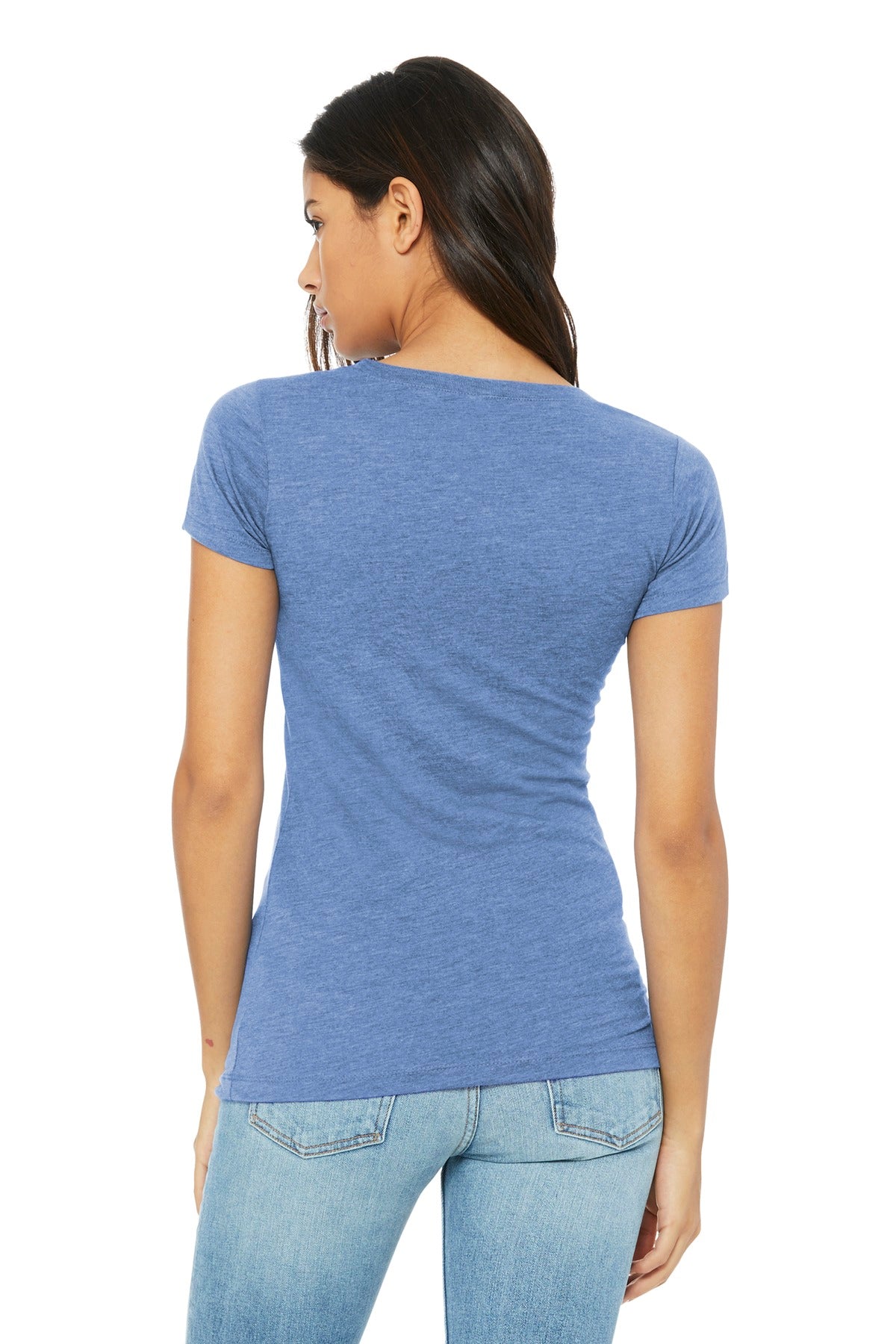 BELLA+CANVAS  Women's Triblend Short Sleeve Tee - Blue Triblend