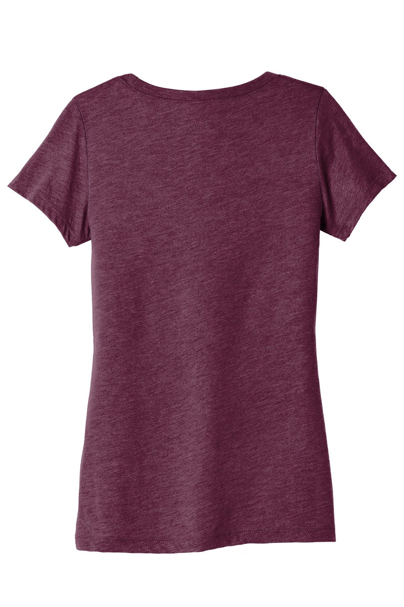 BELLA+CANVAS  Women's Triblend Short Sleeve Tee - Maroon Triblend