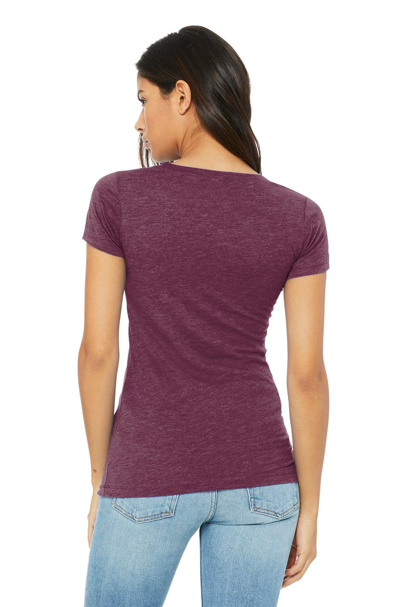 BELLA+CANVAS  Women's Triblend Short Sleeve Tee - Maroon Triblend