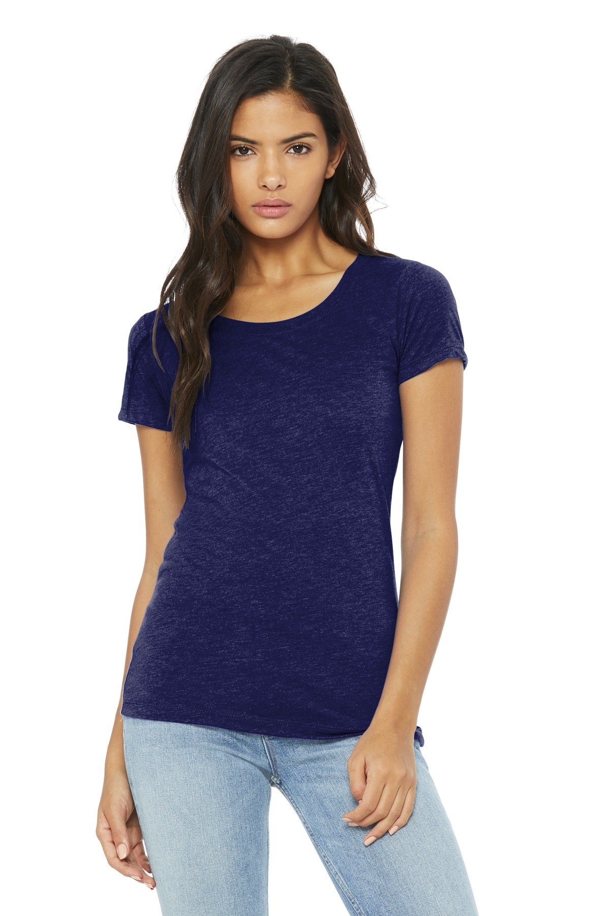 BELLA+CANVAS  Women's Triblend Short Sleeve Tee - Navy Triblend