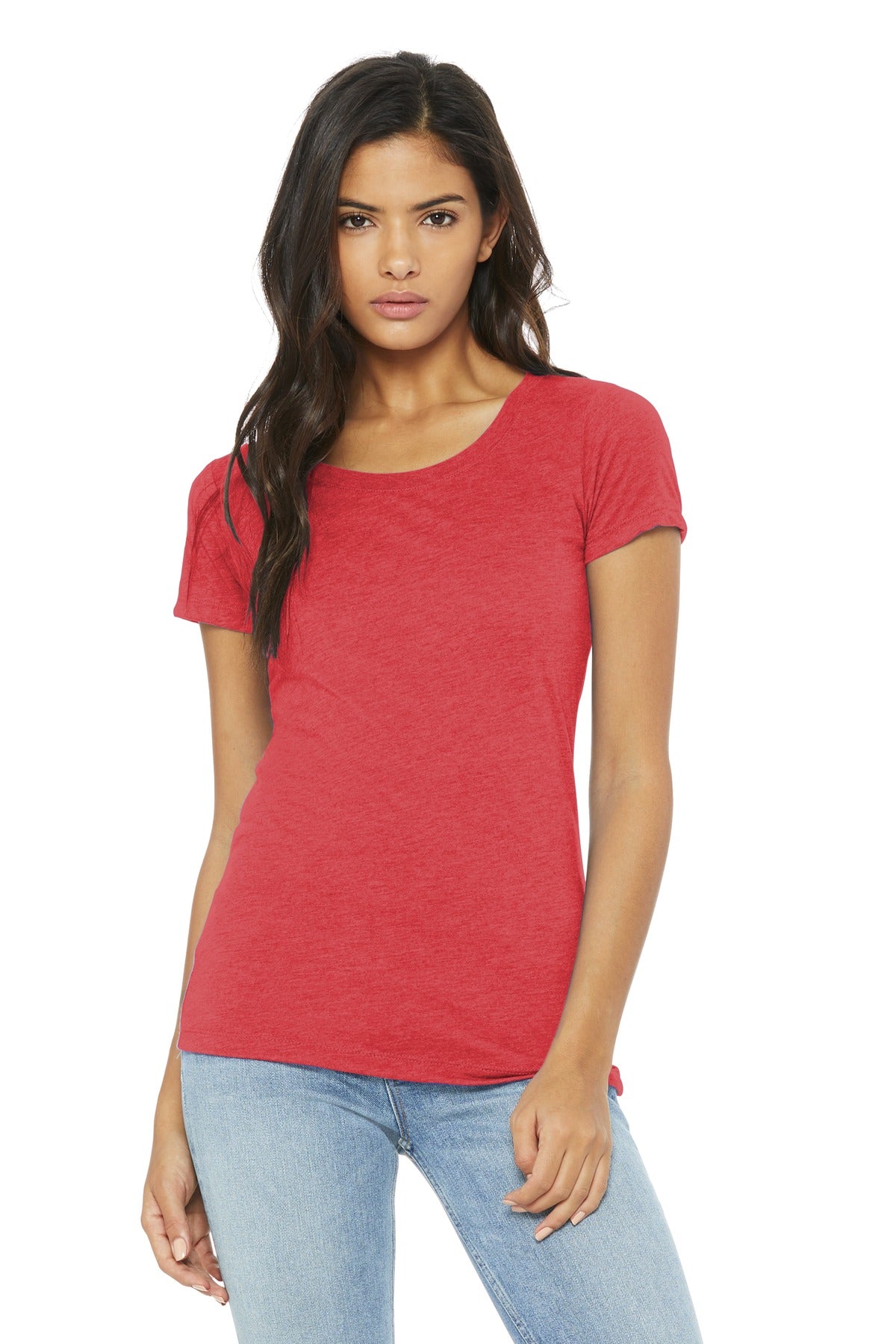 BELLA+CANVAS  Women's Triblend Short Sleeve Tee - Red Triblend