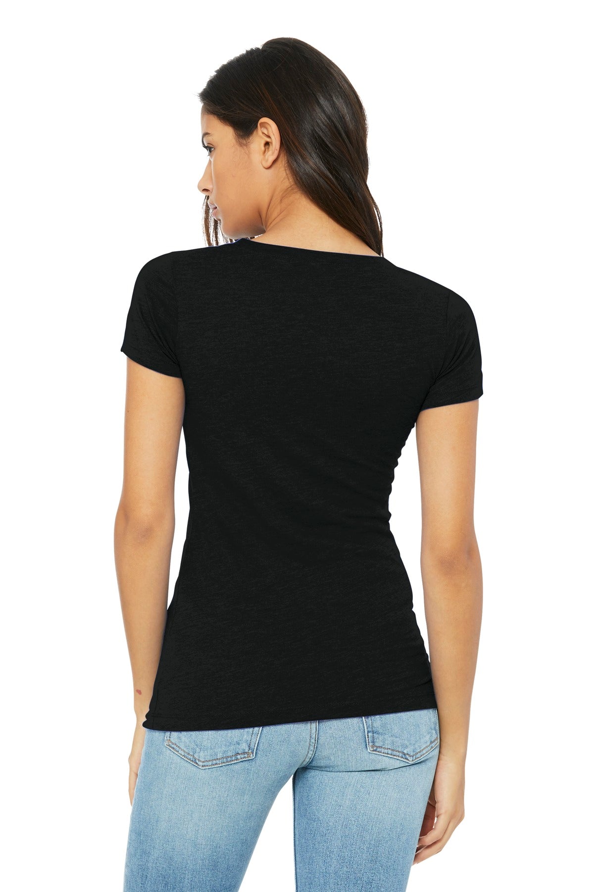 BELLA+CANVAS  Women's Triblend Short Sleeve Tee - Solid Black Triblend
