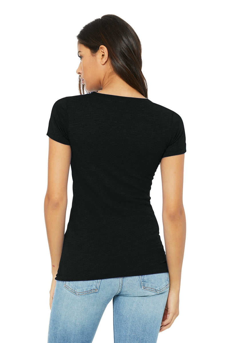 BELLA+CANVAS  Women's Triblend Short Sleeve Tee - Solid Black Triblend