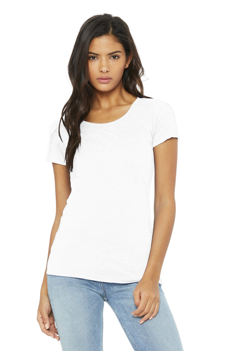 BELLA+CANVAS  Women's Triblend Short Sleeve Tee - Solid White Triblend