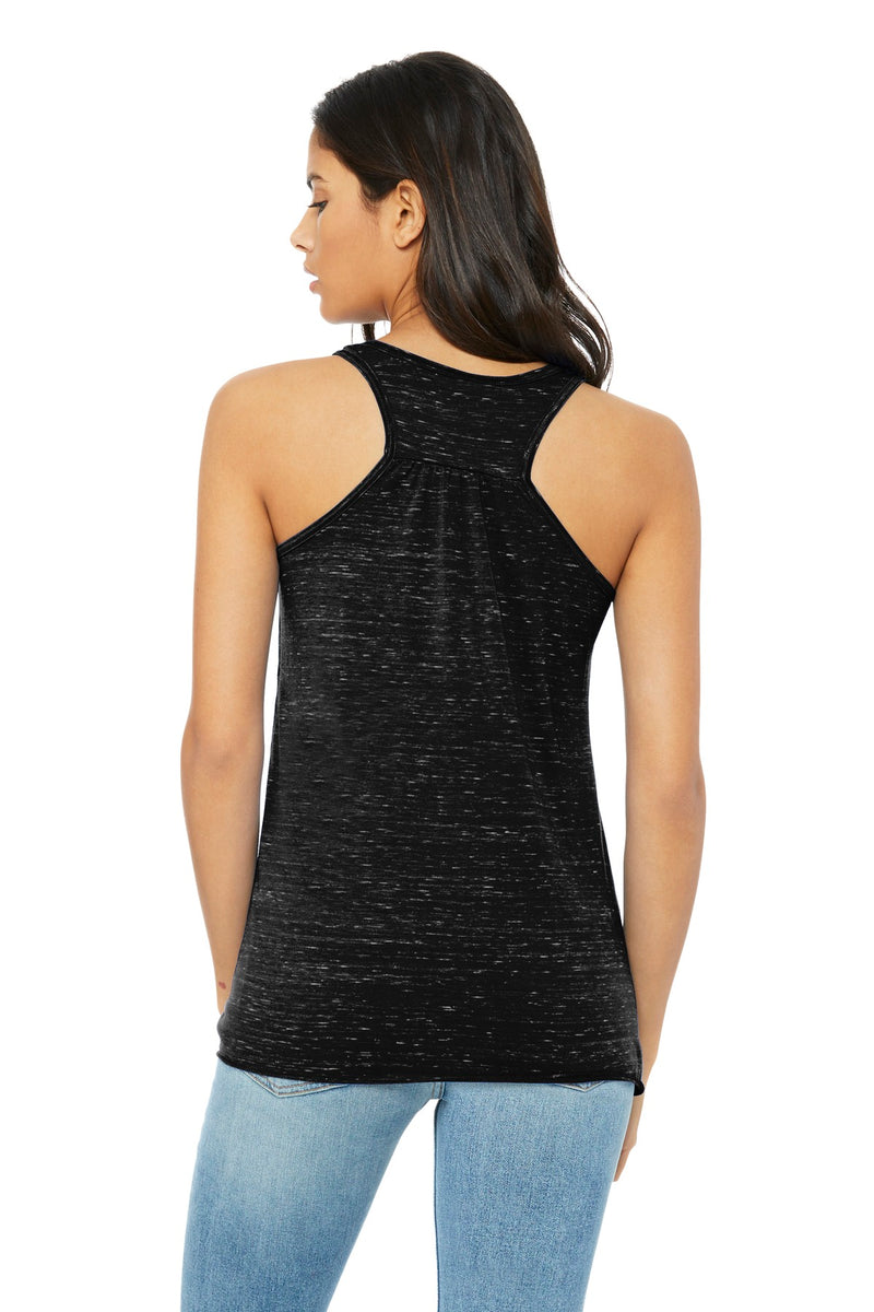 BELLA+CANVAS  Women's Flowy Racerback Tank - Black Marble