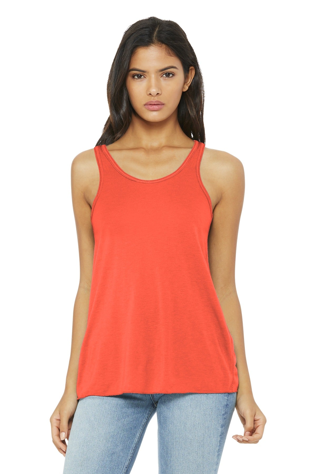 BELLA+CANVAS  Women's Flowy Racerback Tank - Coral