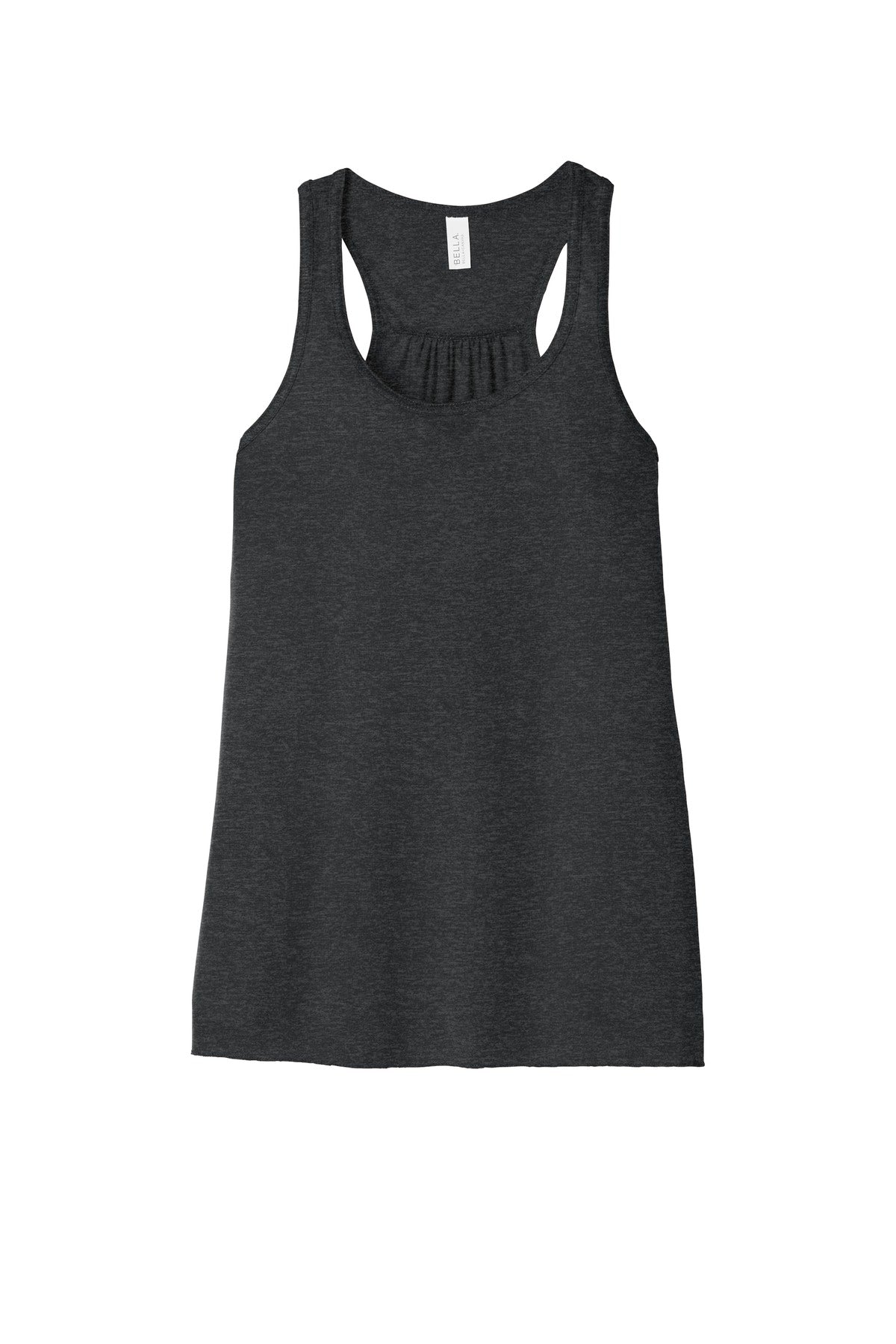 BELLA+CANVAS  Women's Flowy Racerback Tank - Dark Grey Heather