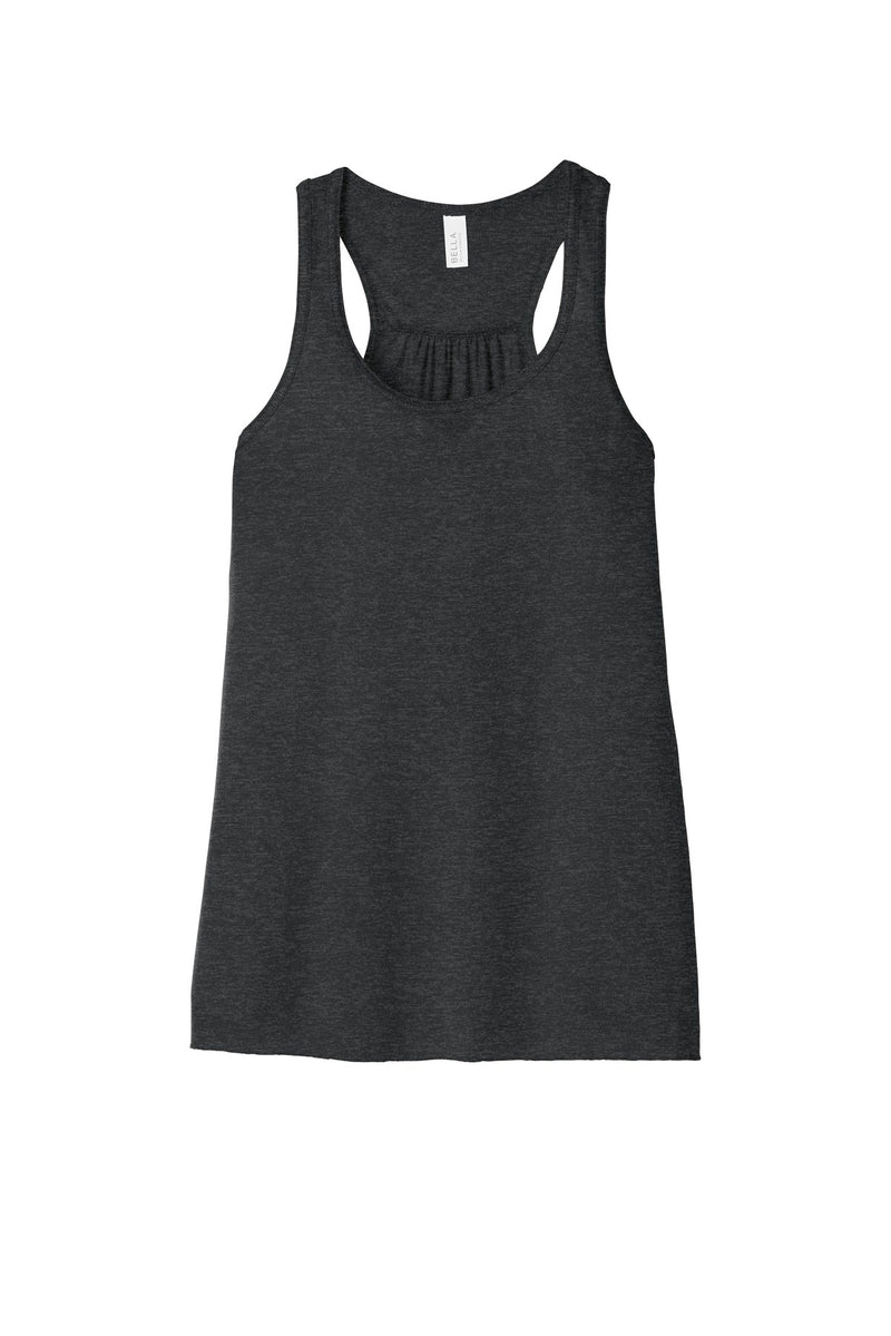 BELLA+CANVAS  Women's Flowy Racerback Tank - Dark Grey Heather