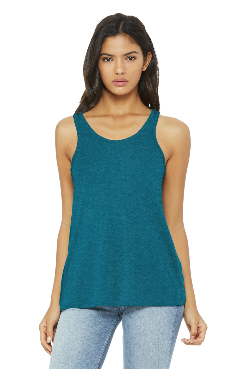 BELLA+CANVAS  Women's Flowy Racerback Tank - Heather Deep Teal