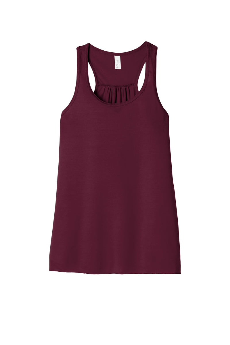 BELLA+CANVAS  Women's Flowy Racerback Tank - Maroon
