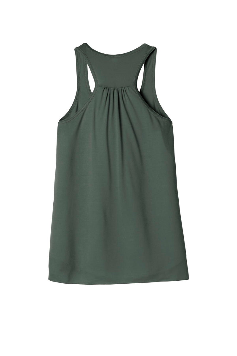 BELLA+CANVAS  Women's Flowy Racerback Tank - Military Green