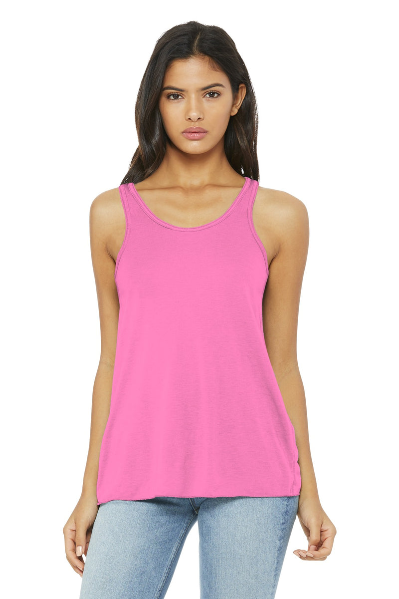BELLA+CANVAS  Women's Flowy Racerback Tank - Neon Pink