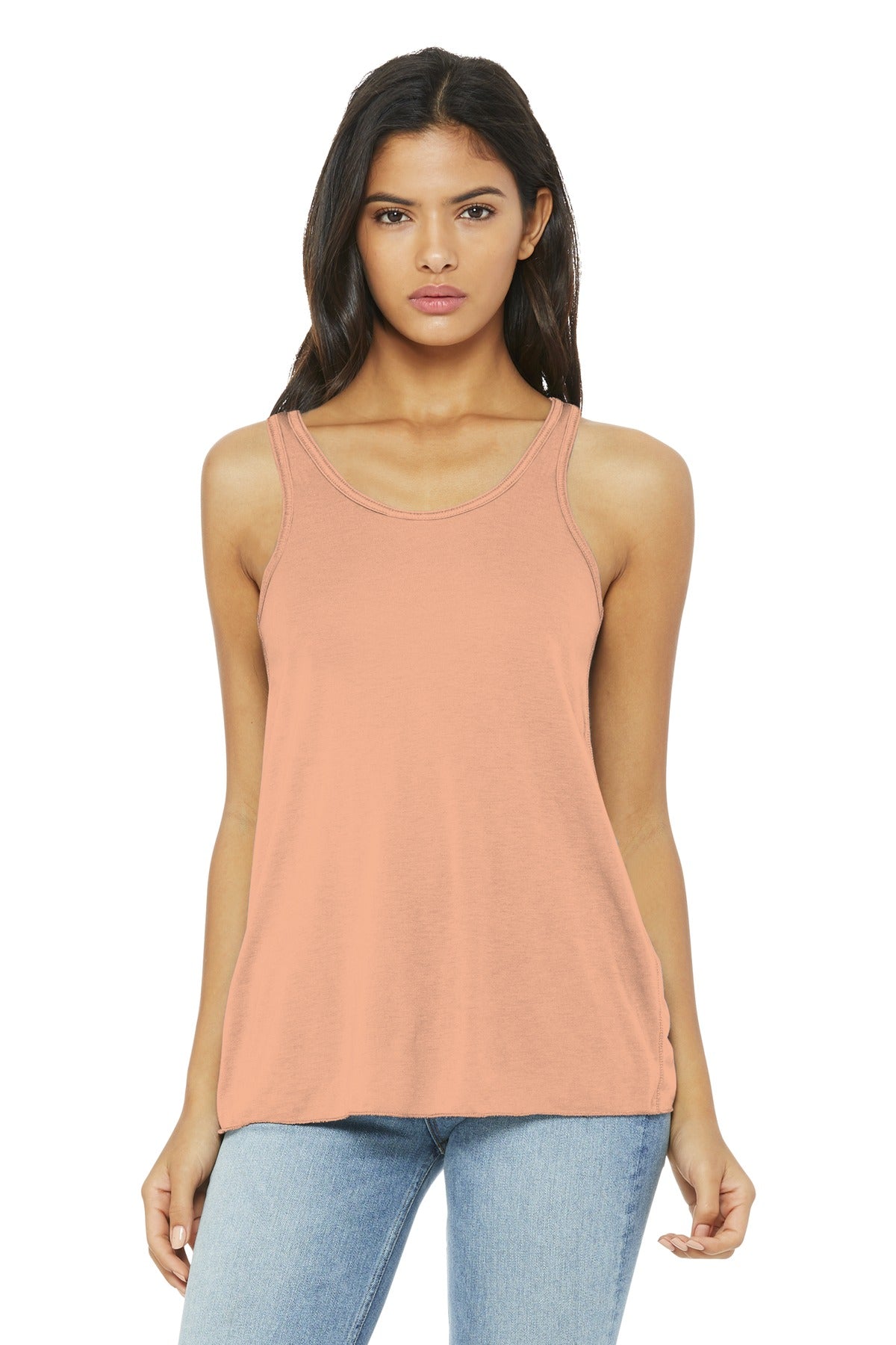 BELLA+CANVAS  Women's Flowy Racerback Tank - Peach