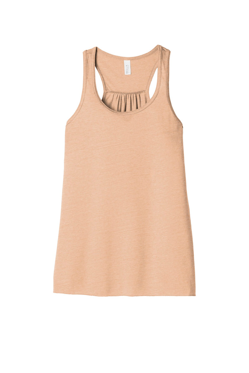 BELLA+CANVAS  Women's Flowy Racerback Tank - Peach Slub