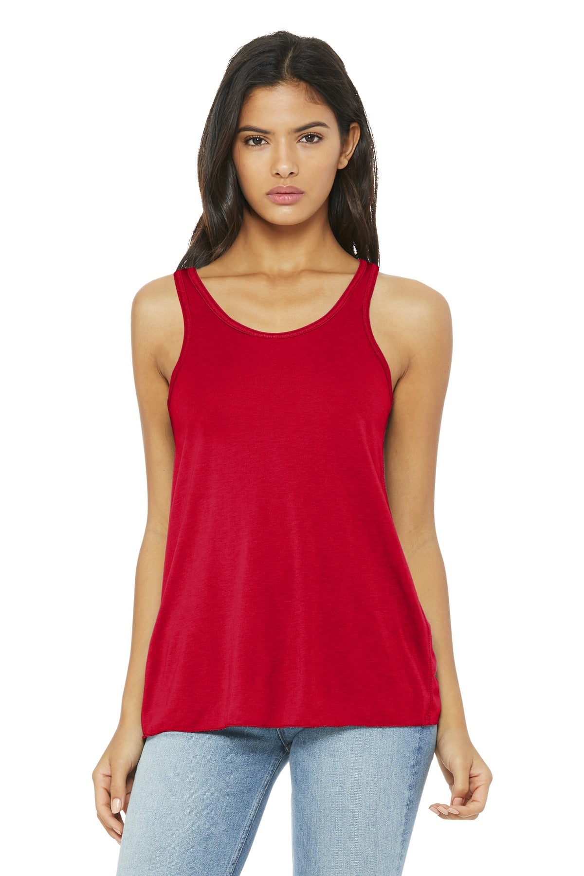 BELLA+CANVAS  Women's Flowy Racerback Tank - Red