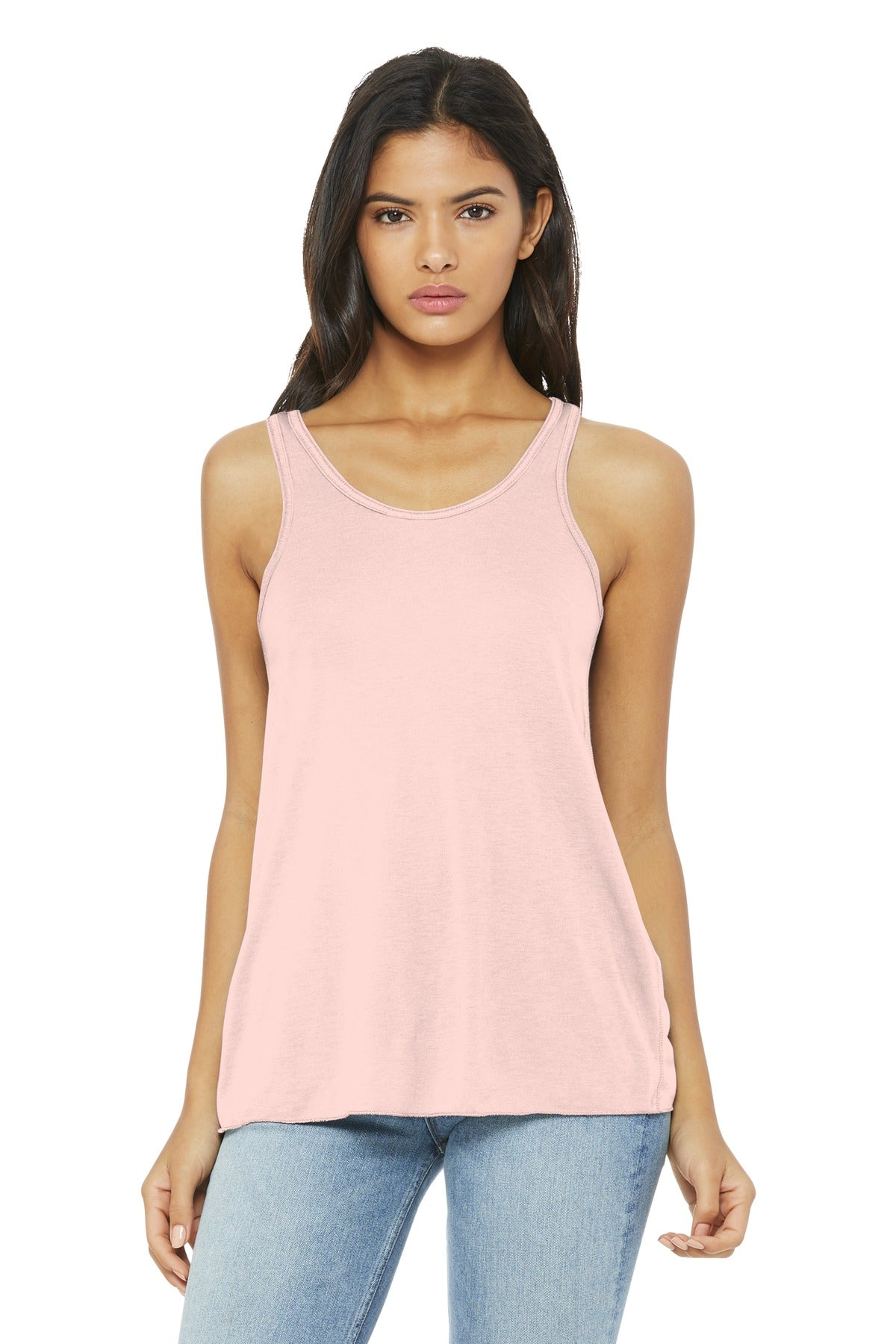 BELLA+CANVAS  Women's Flowy Racerback Tank - Soft Pink