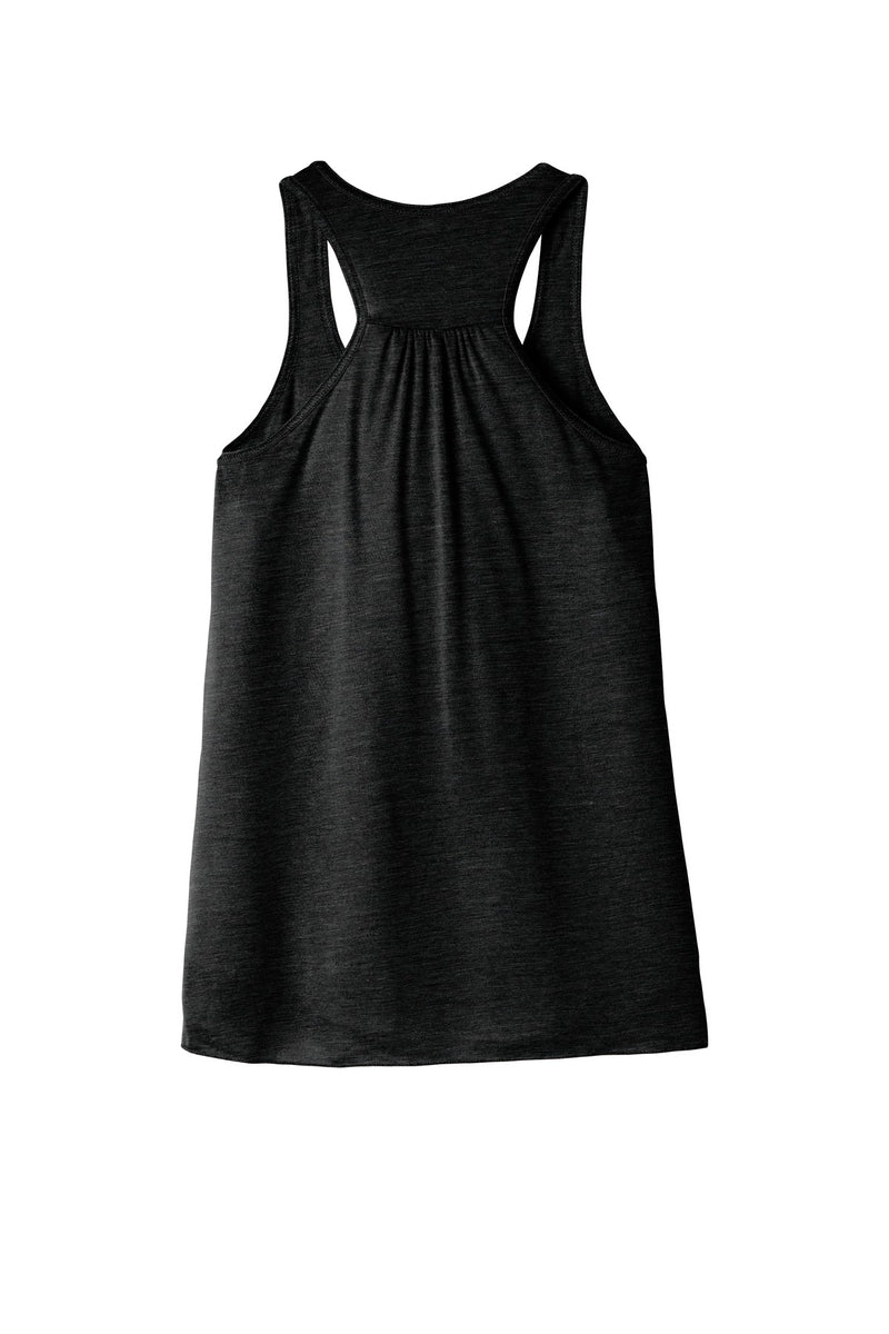 BELLA+CANVAS  Women's Flowy Racerback Tank - Solid Black Slub