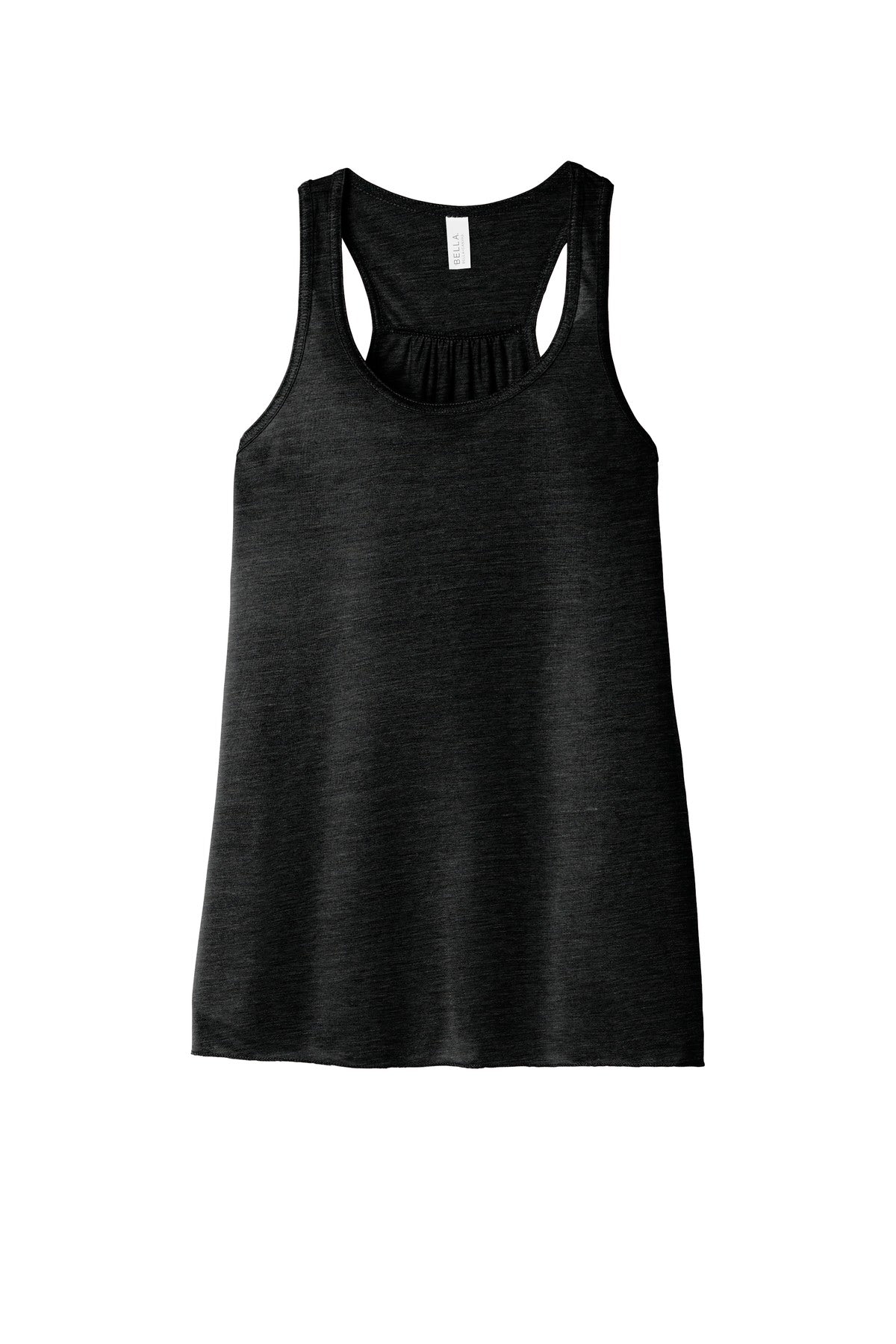 BELLA+CANVAS  Women's Flowy Racerback Tank - Solid Black Slub
