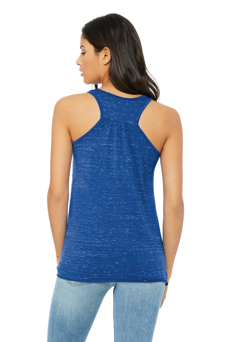 BELLA+CANVAS  Women's Flowy Racerback Tank - True Royal Marble