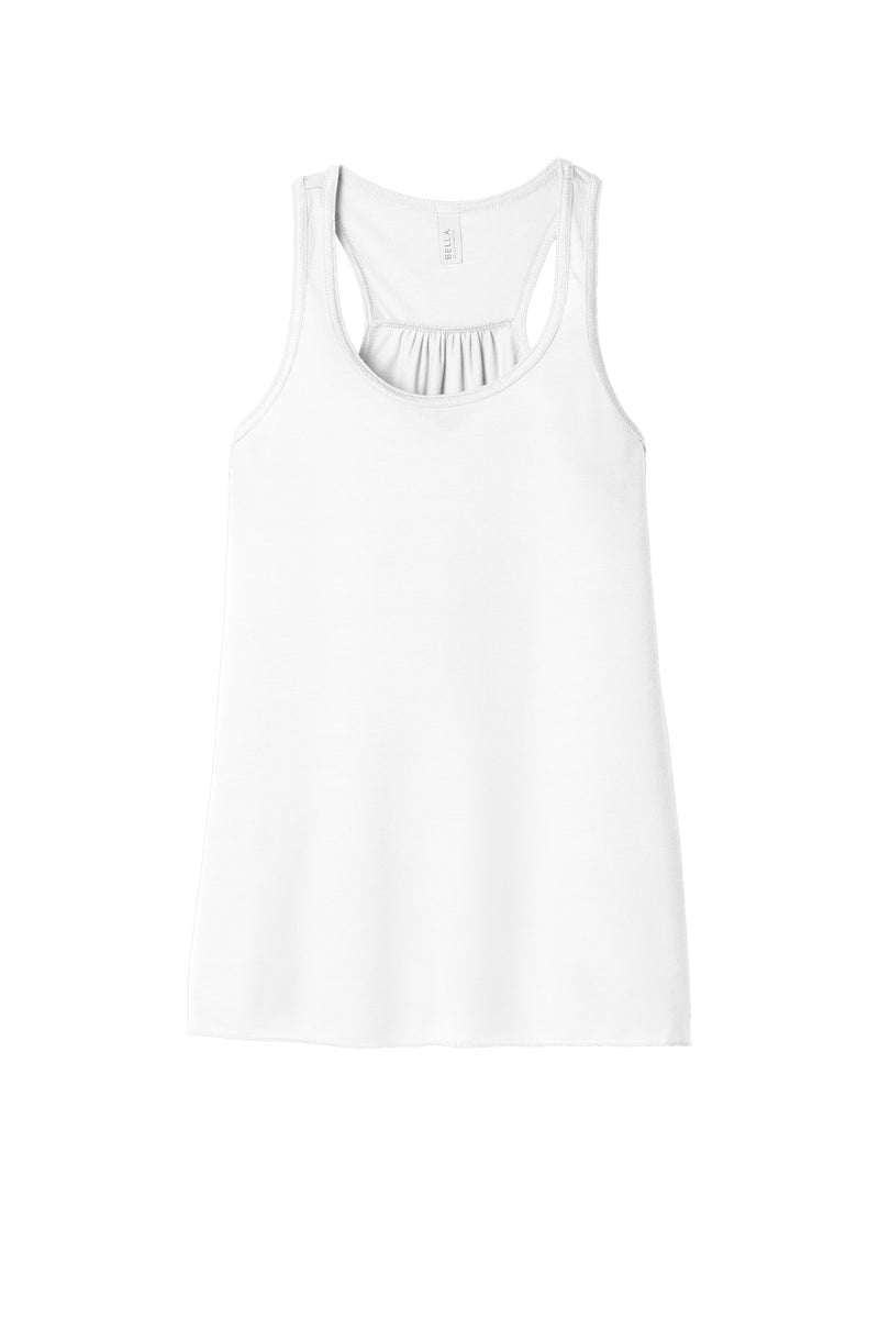 BELLA+CANVAS  Women's Flowy Racerback Tank - White