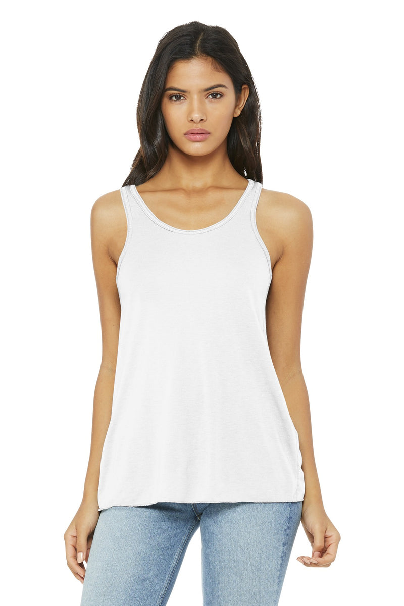 BELLA+CANVAS  Women's Flowy Racerback Tank - White