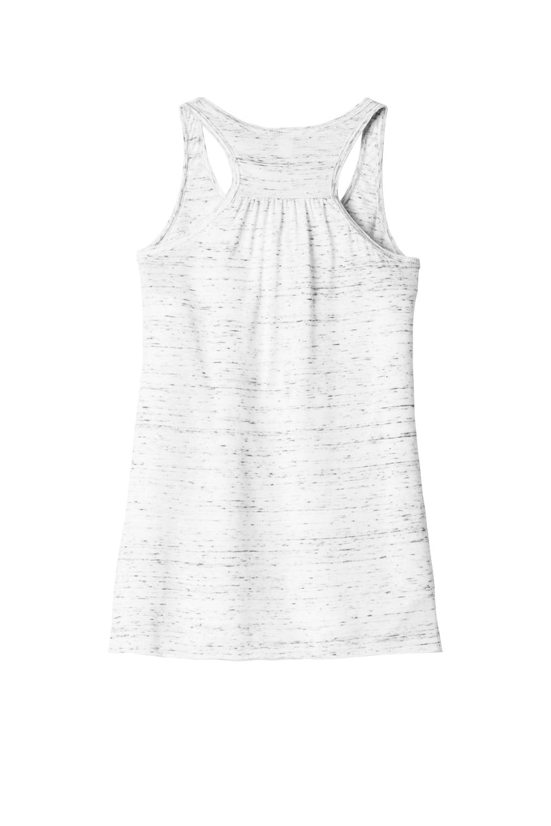 BELLA+CANVAS  Women's Flowy Racerback Tank - White Marble