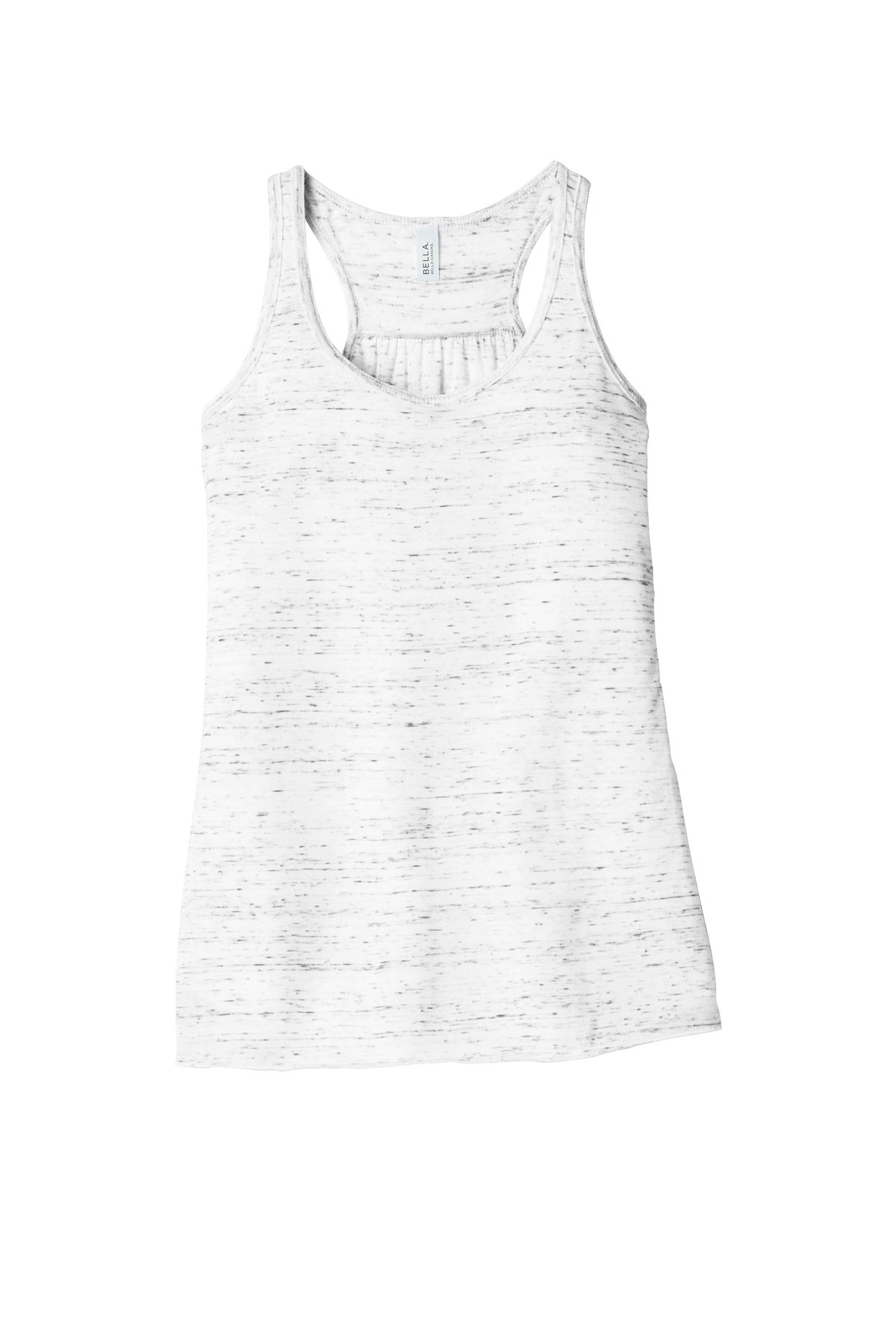 BELLA+CANVAS  Women's Flowy Racerback Tank - White Marble