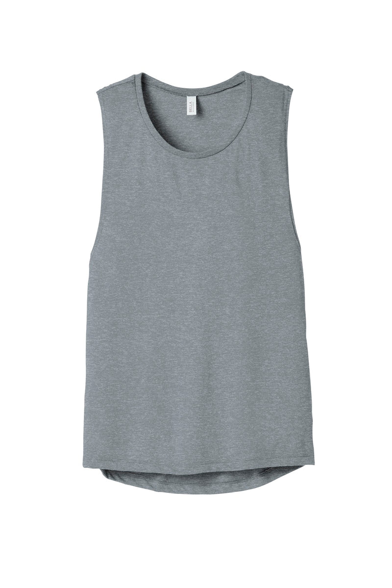 BELLA+CANVAS  Women's Flowy Scoop Muscle Tank - Athletic Heather