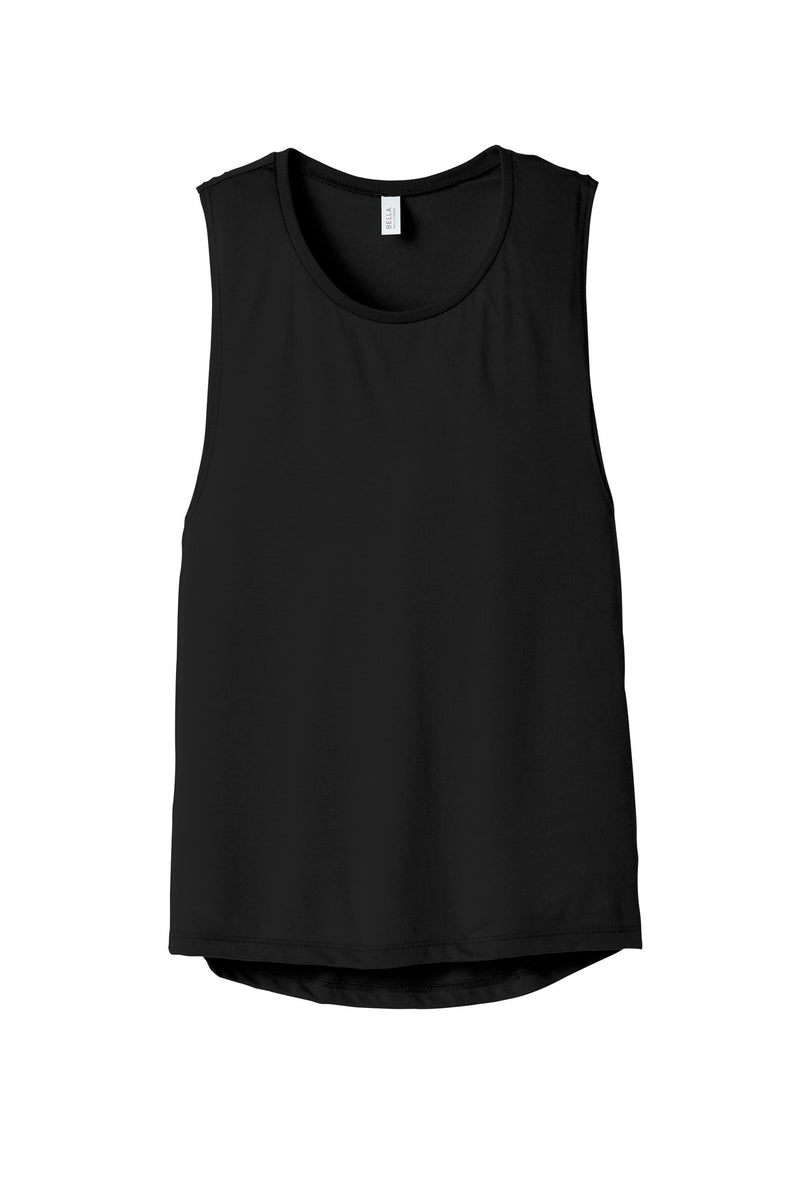 BELLA+CANVAS  Women's Flowy Scoop Muscle Tank - Black