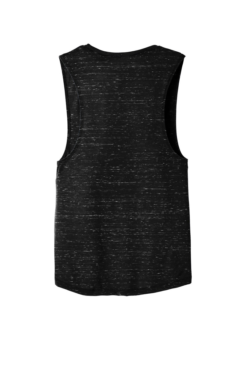 BELLA+CANVAS  Women's Flowy Scoop Muscle Tank - Black Marble