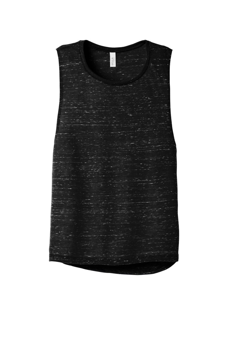 BELLA+CANVAS  Women's Flowy Scoop Muscle Tank - Black Marble
