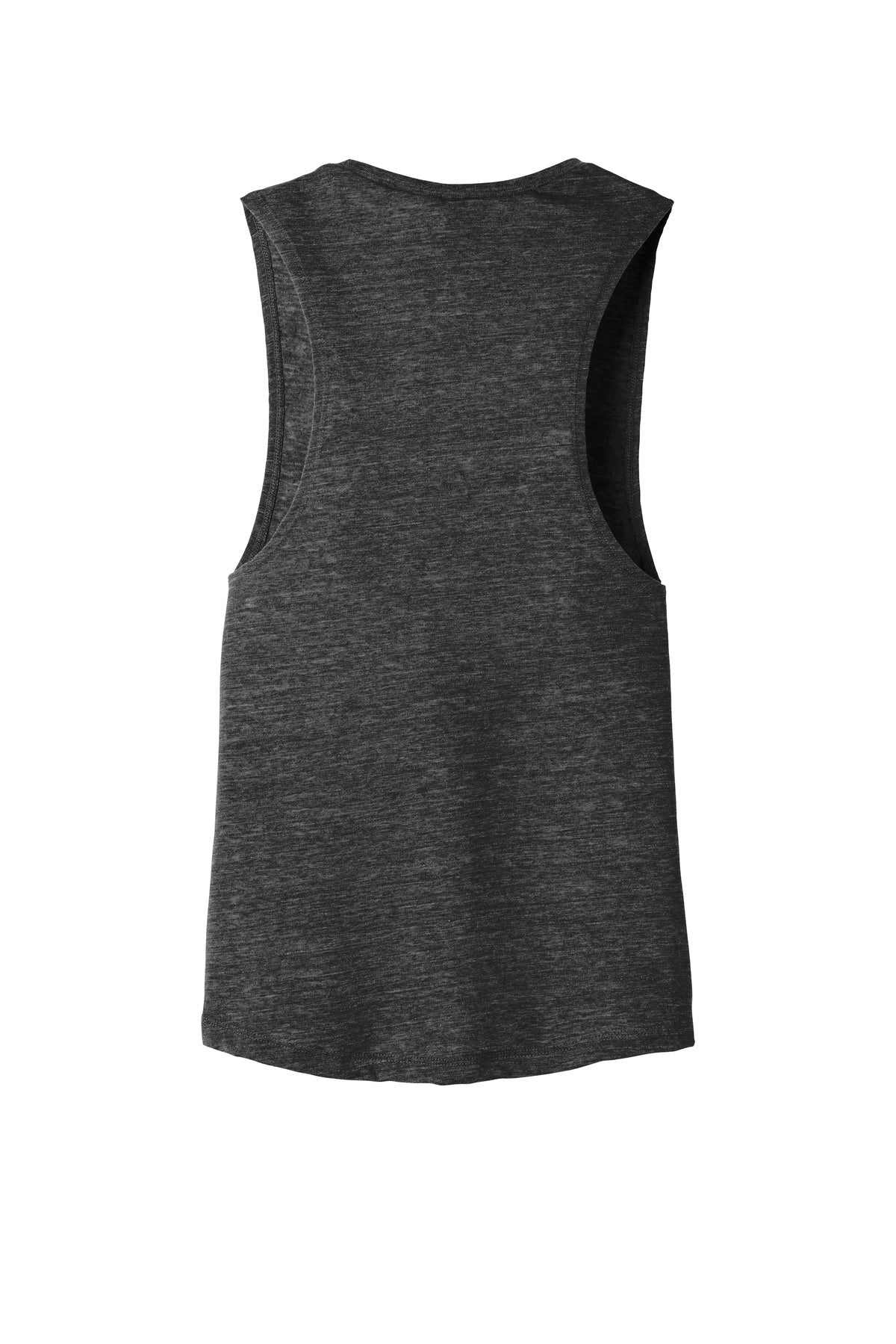 BELLA+CANVAS  Women's Flowy Scoop Muscle Tank - Charcoal Black Slub