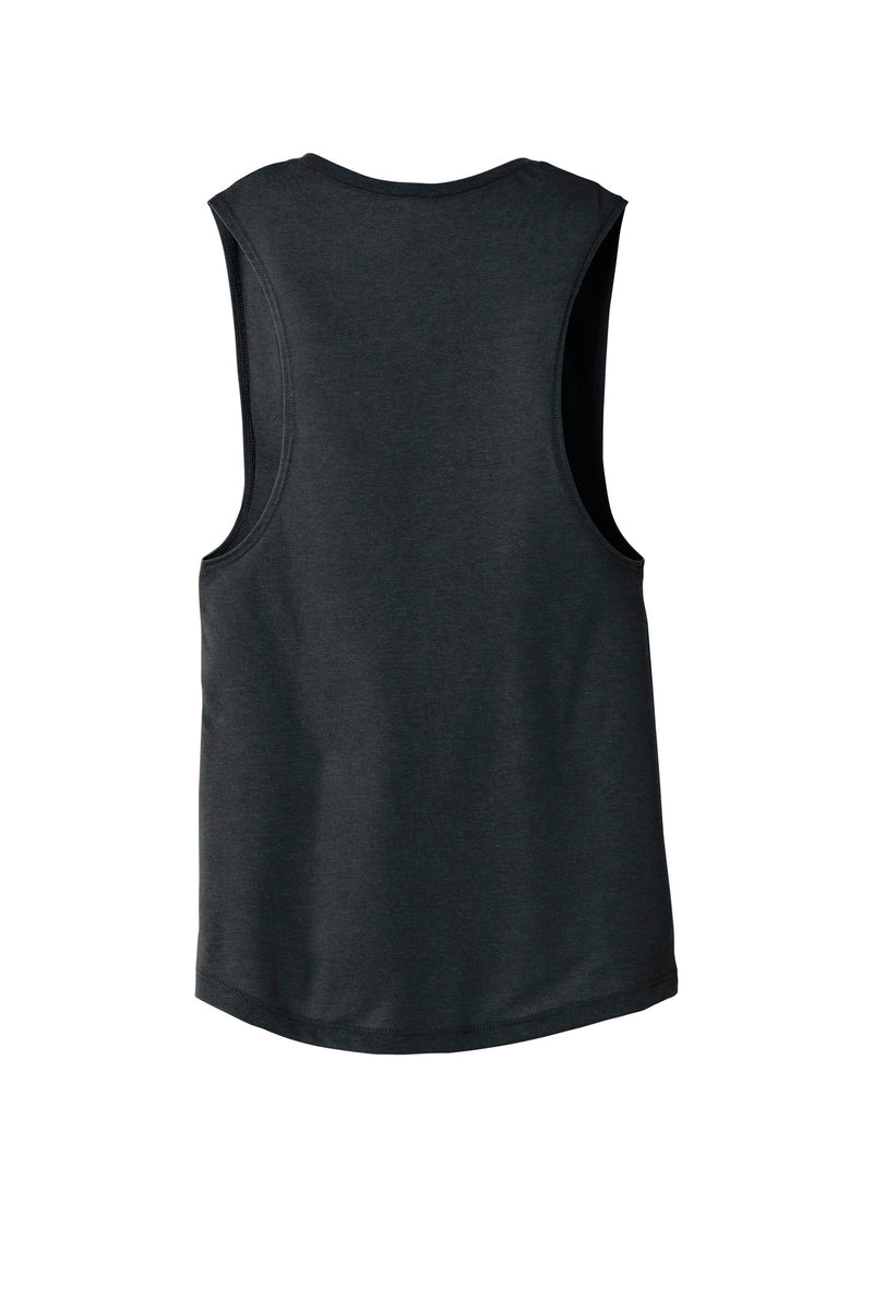 BELLA+CANVAS  Women's Flowy Scoop Muscle Tank - Dark Grey Heather