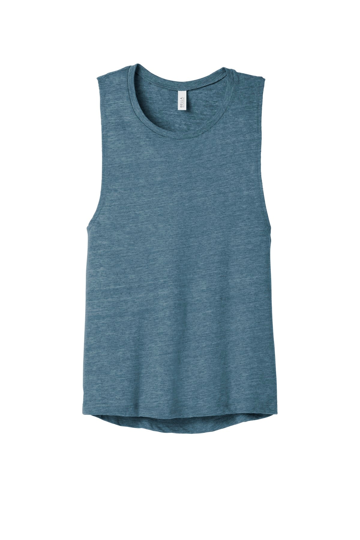 BELLA+CANVAS  Women's Flowy Scoop Muscle Tank - Denim Slub