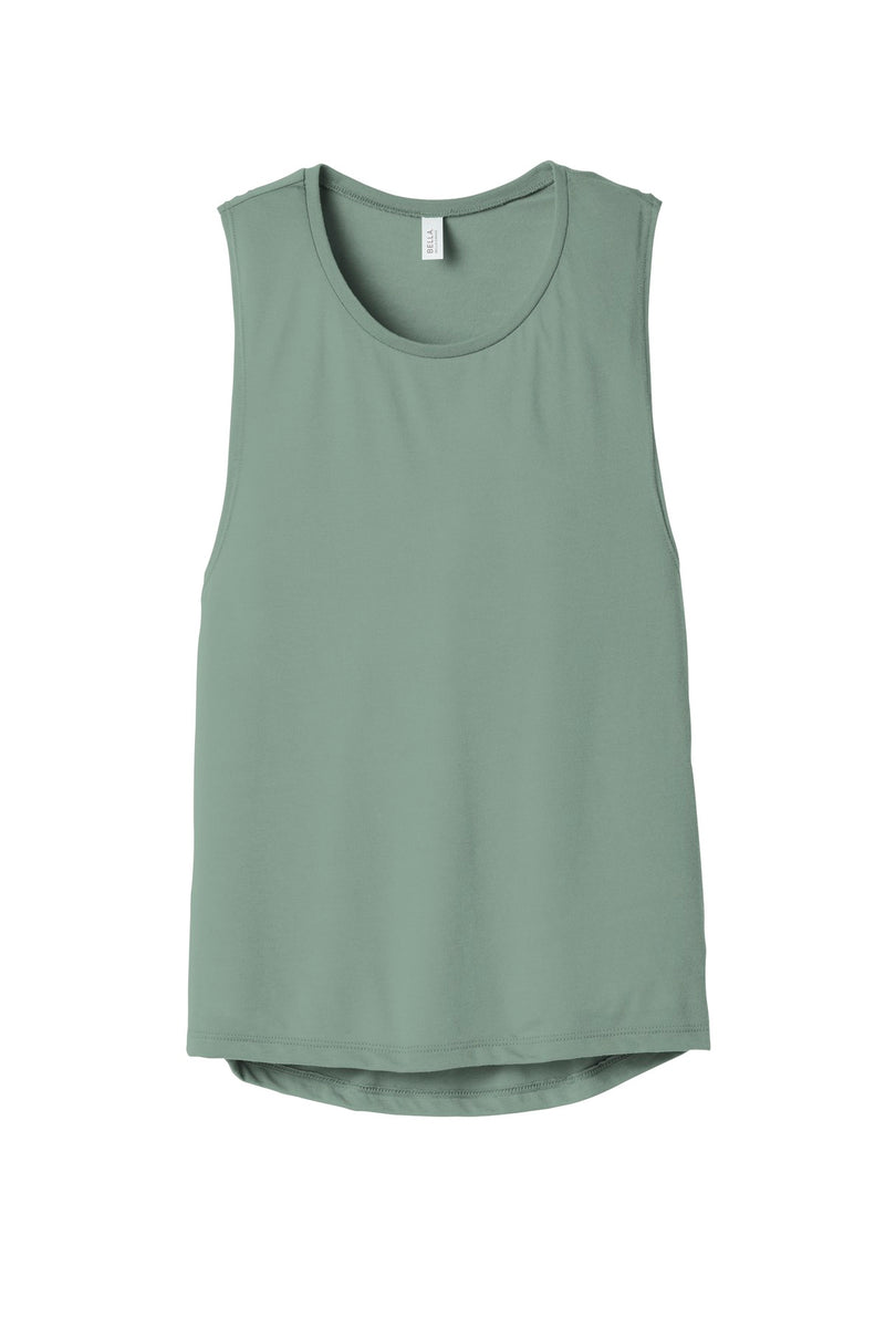 BELLA+CANVAS  Women's Flowy Scoop Muscle Tank - Dusty Blue