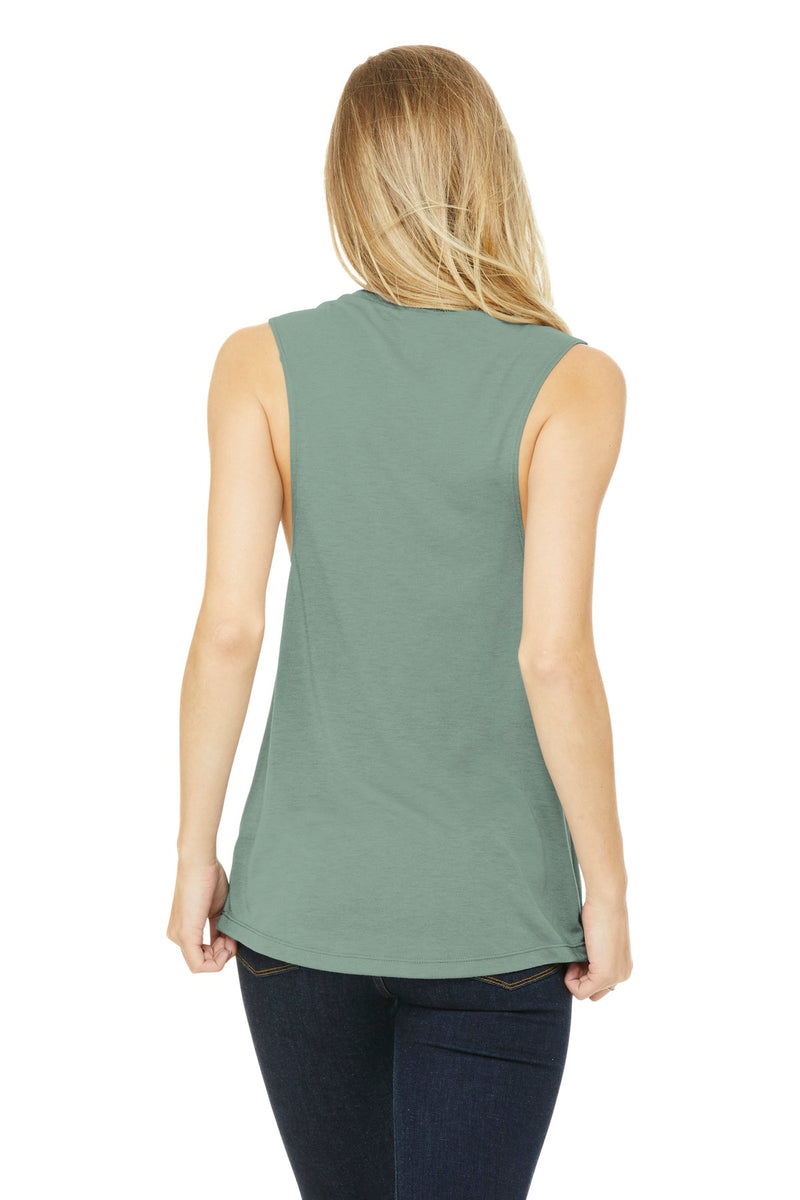 BELLA+CANVAS  Women's Flowy Scoop Muscle Tank - Dusty Blue