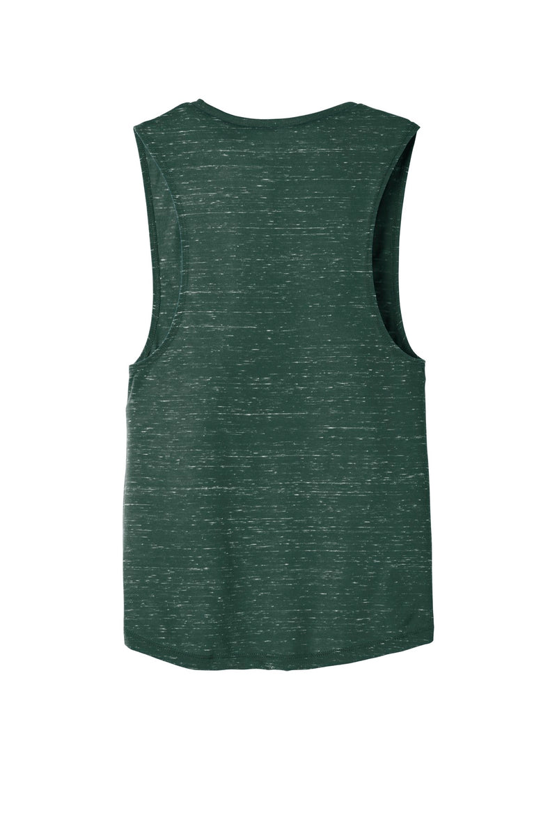 BELLA+CANVAS  Women's Flowy Scoop Muscle Tank - Forest Marble