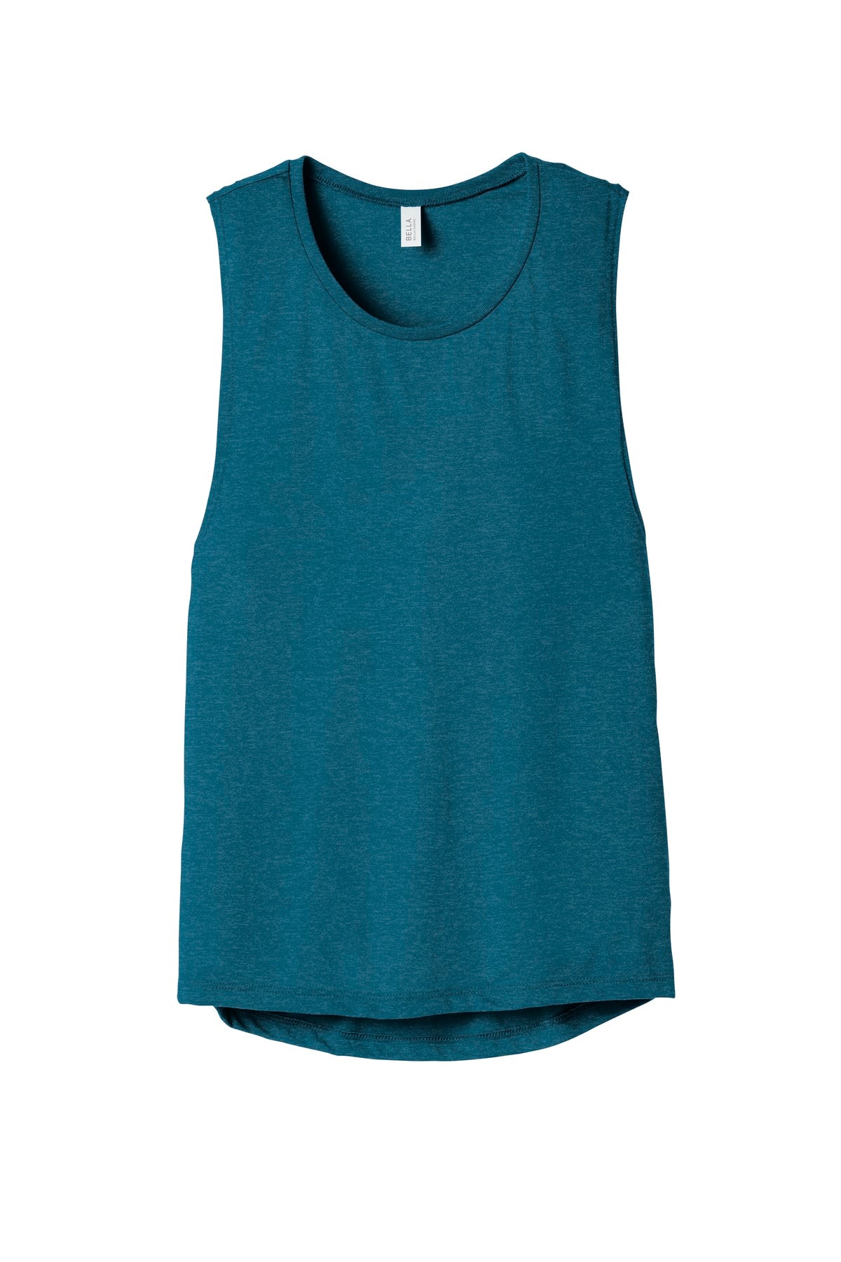 BELLA+CANVAS  Women's Flowy Scoop Muscle Tank - Heather Deep Teal