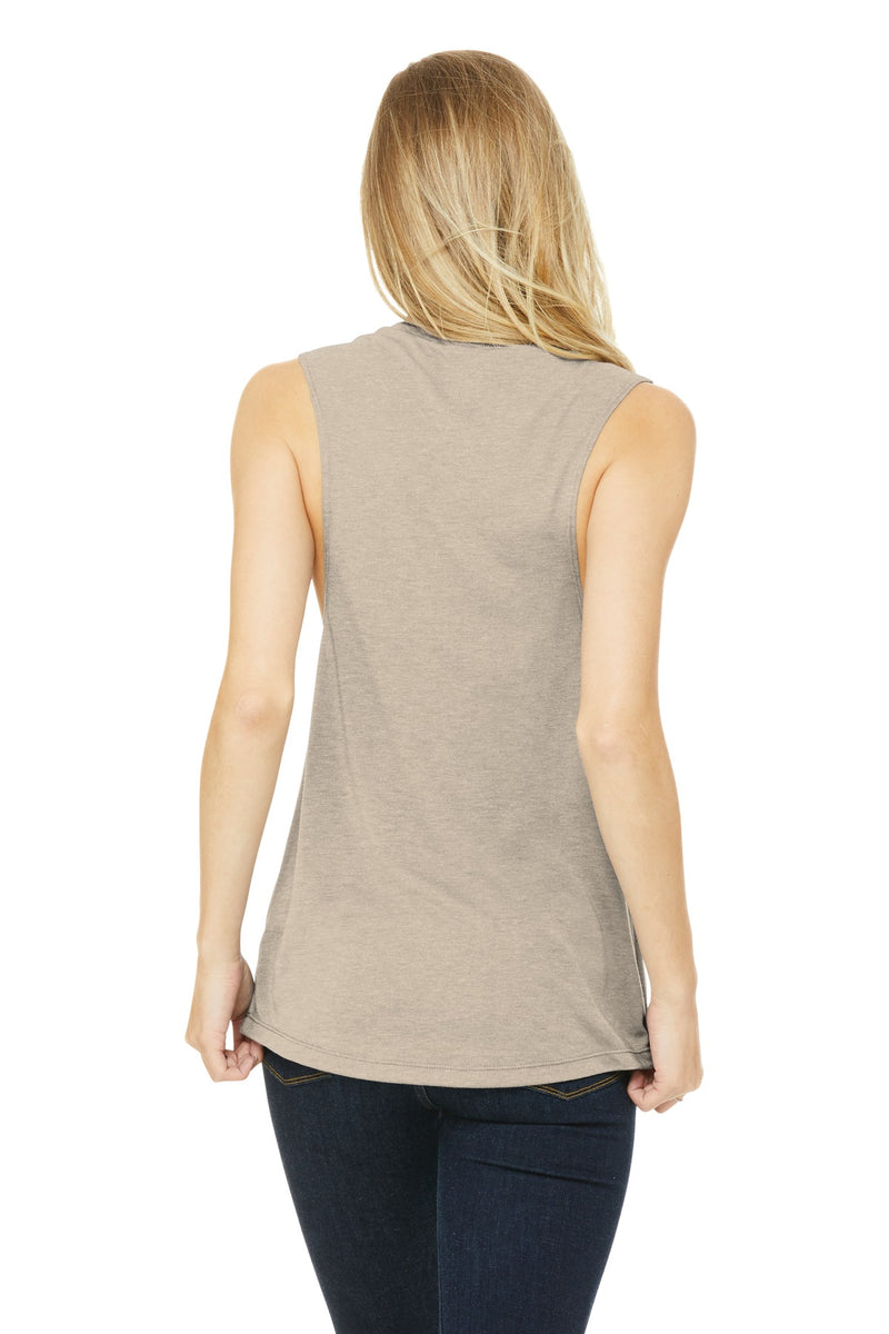 BELLA+CANVAS  Women's Flowy Scoop Muscle Tank - Heather Dusty Blue