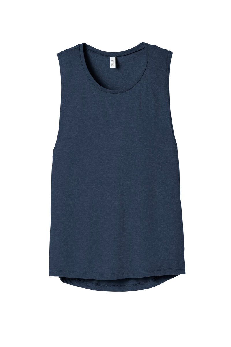 BELLA+CANVAS  Women's Flowy Scoop Muscle Tank - Heather Navy