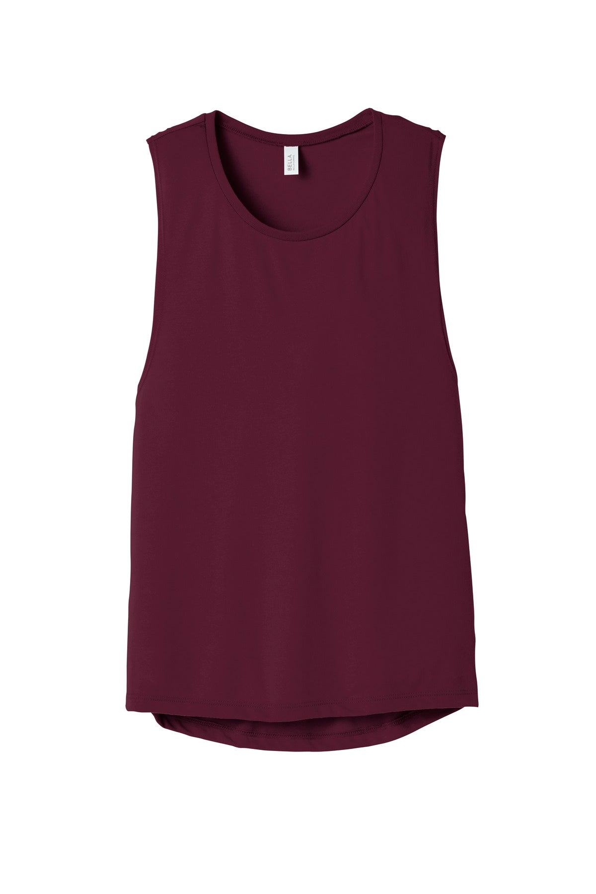 BELLA+CANVAS  Women's Flowy Scoop Muscle Tank - Maroon