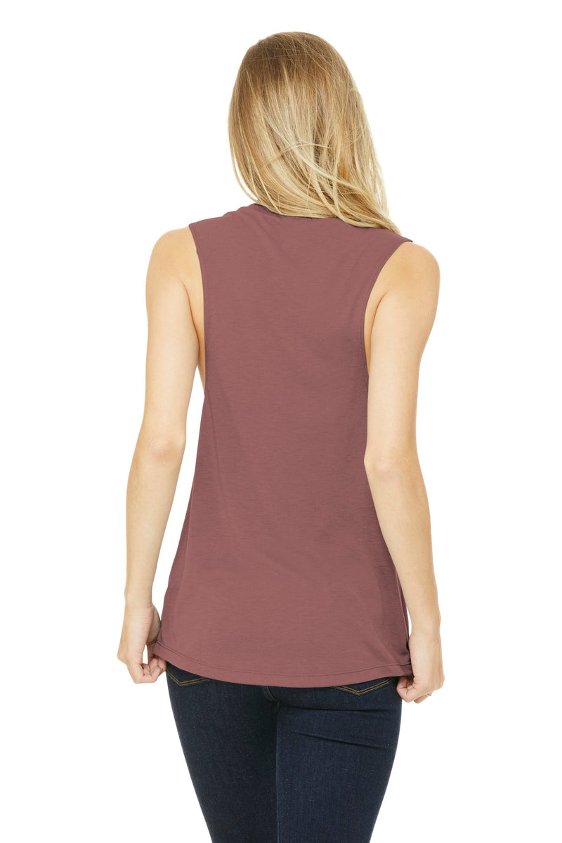BELLA+CANVAS  Women's Flowy Scoop Muscle Tank - Mauve
