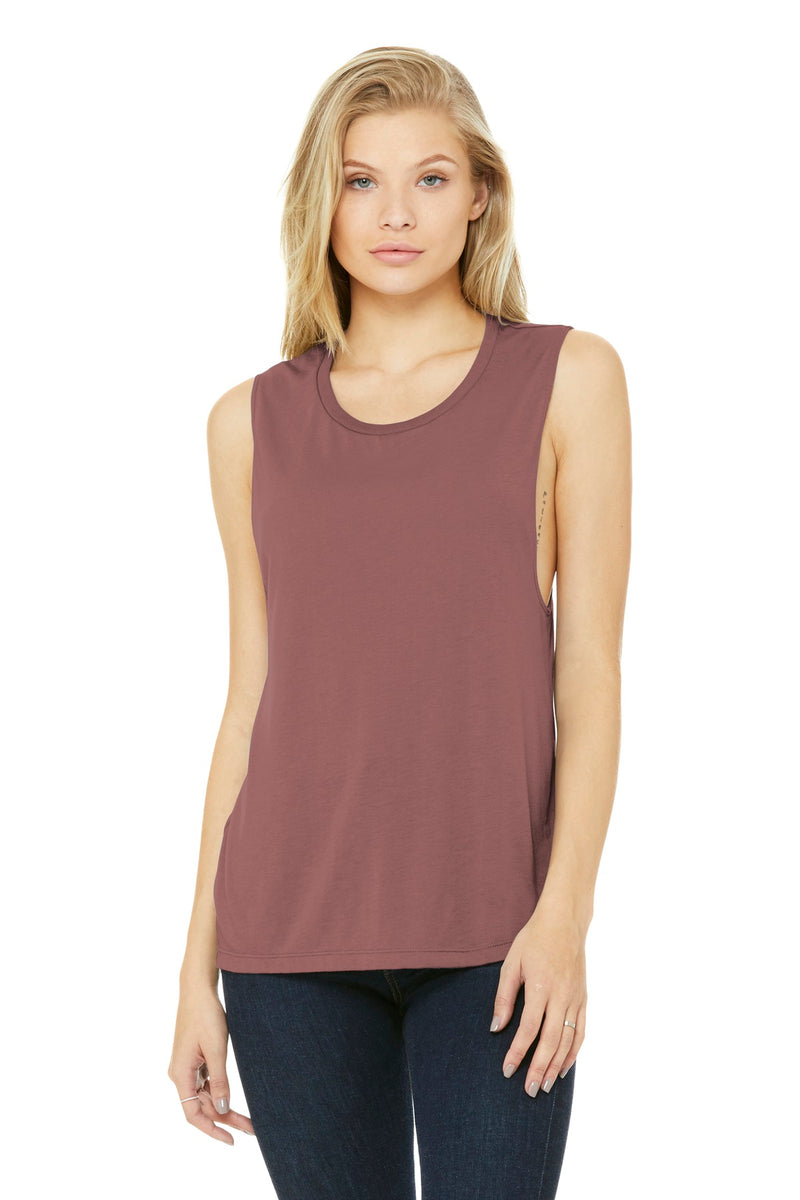 BELLA+CANVAS  Women's Flowy Scoop Muscle Tank - Mauve