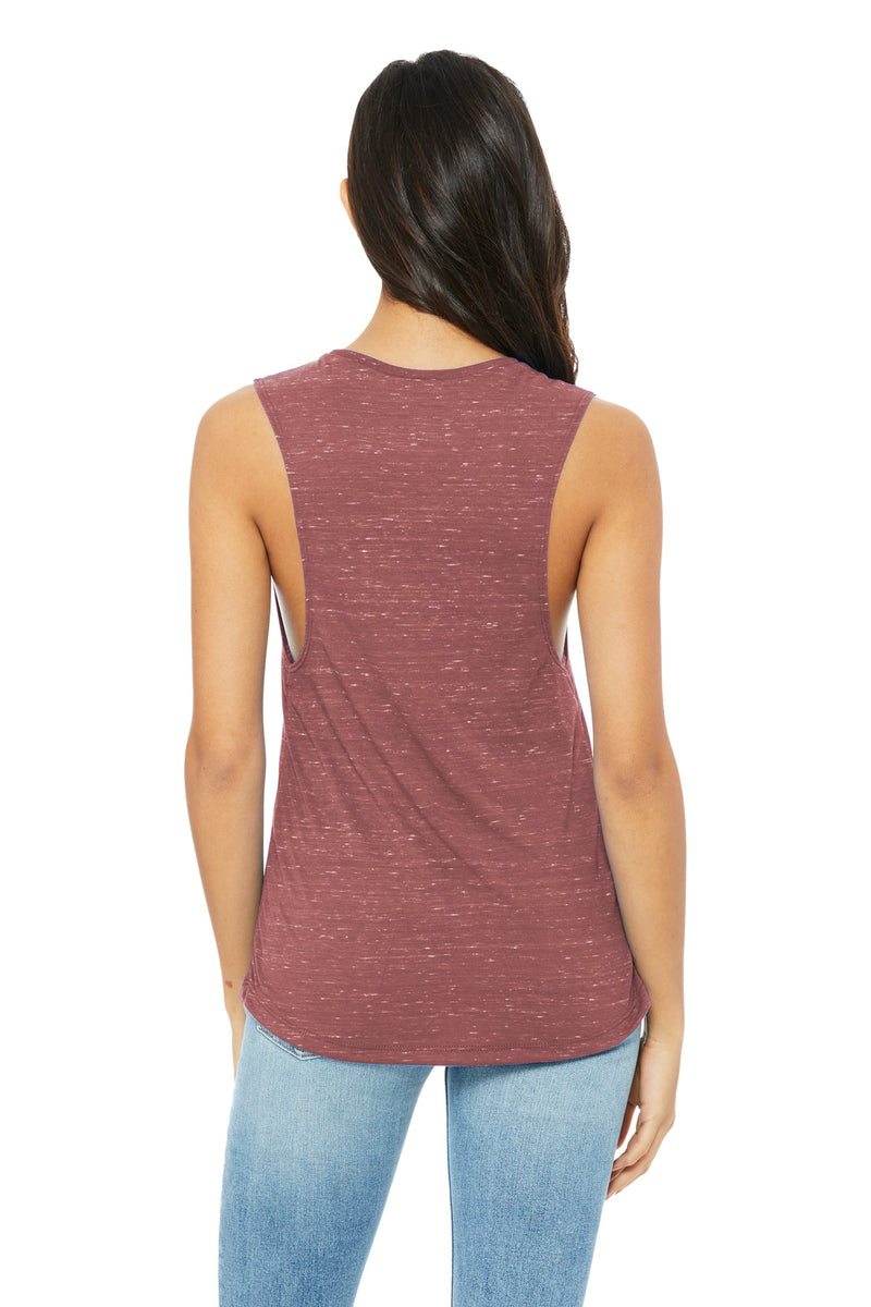 BELLA+CANVAS  Women's Flowy Scoop Muscle Tank - Mauve Marble